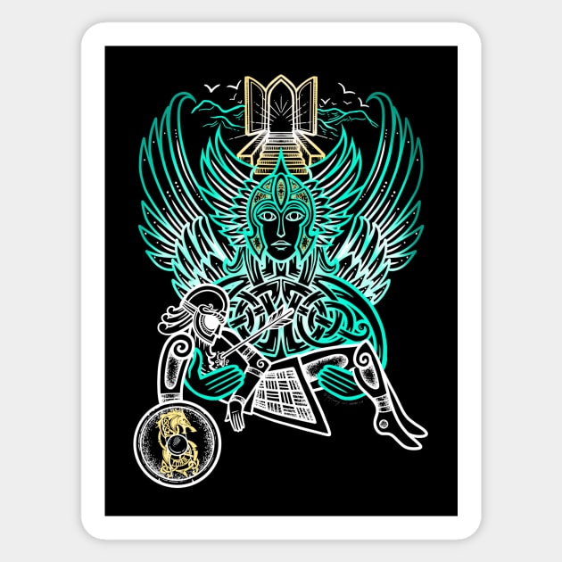 Valkyrie, 'Chooser of the Slain' Sticker by celtichammerclub